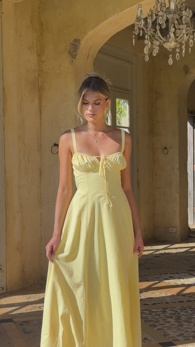 Load and play video in Gallery viewer, Emalee Maxi Dress - Yellow
