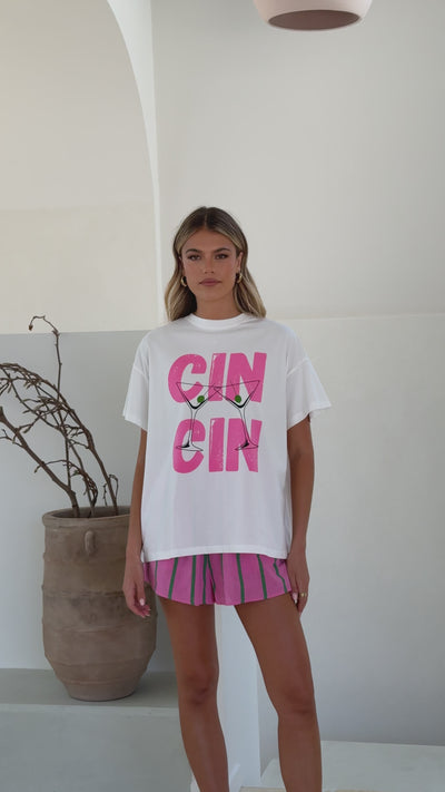 Load and play video in Gallery viewer, Cin Cin Top &amp; Shorts Set - Pink - Billy J
