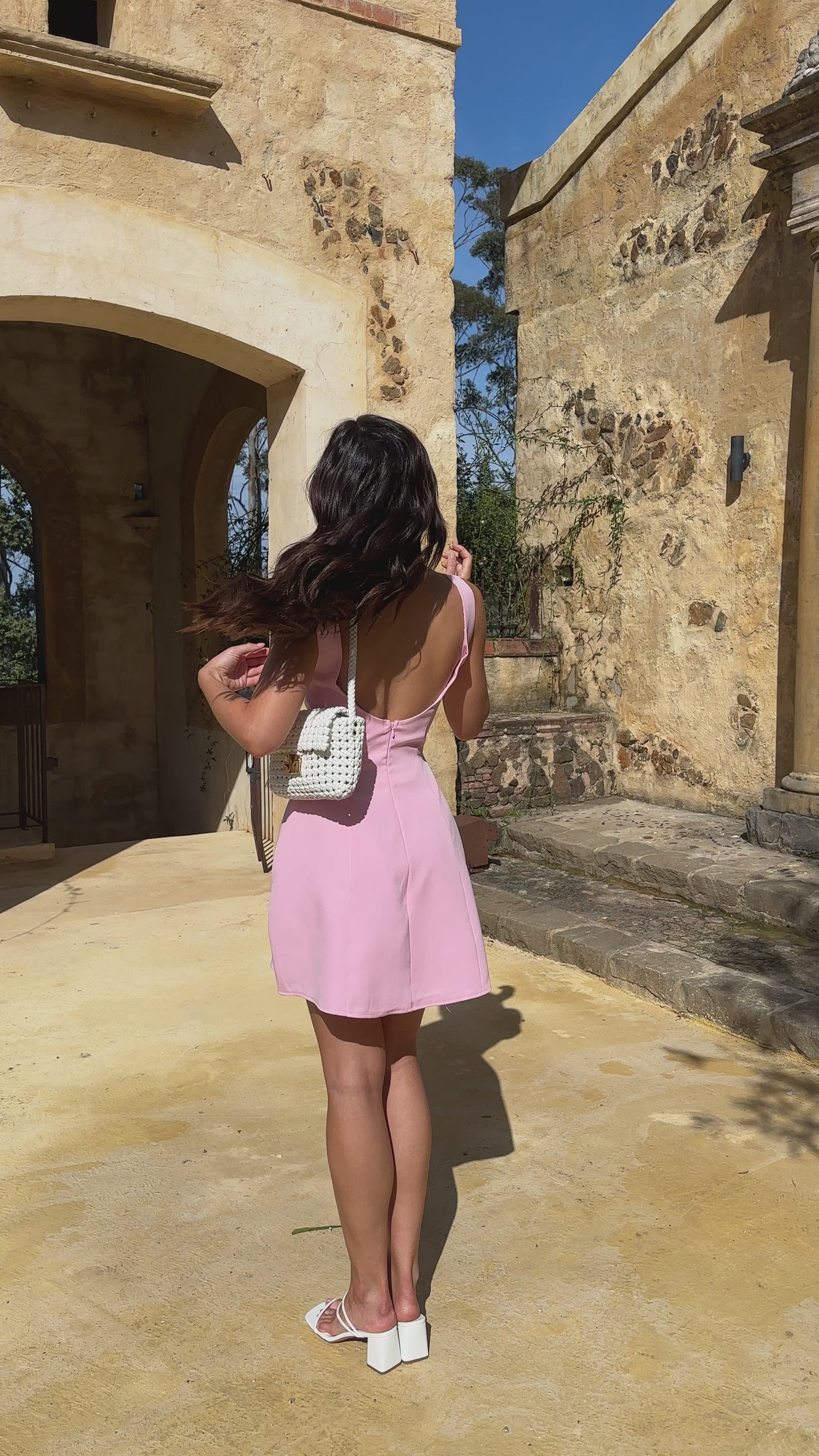 Rafiki Mini Dress - Baby Pink - Billy J