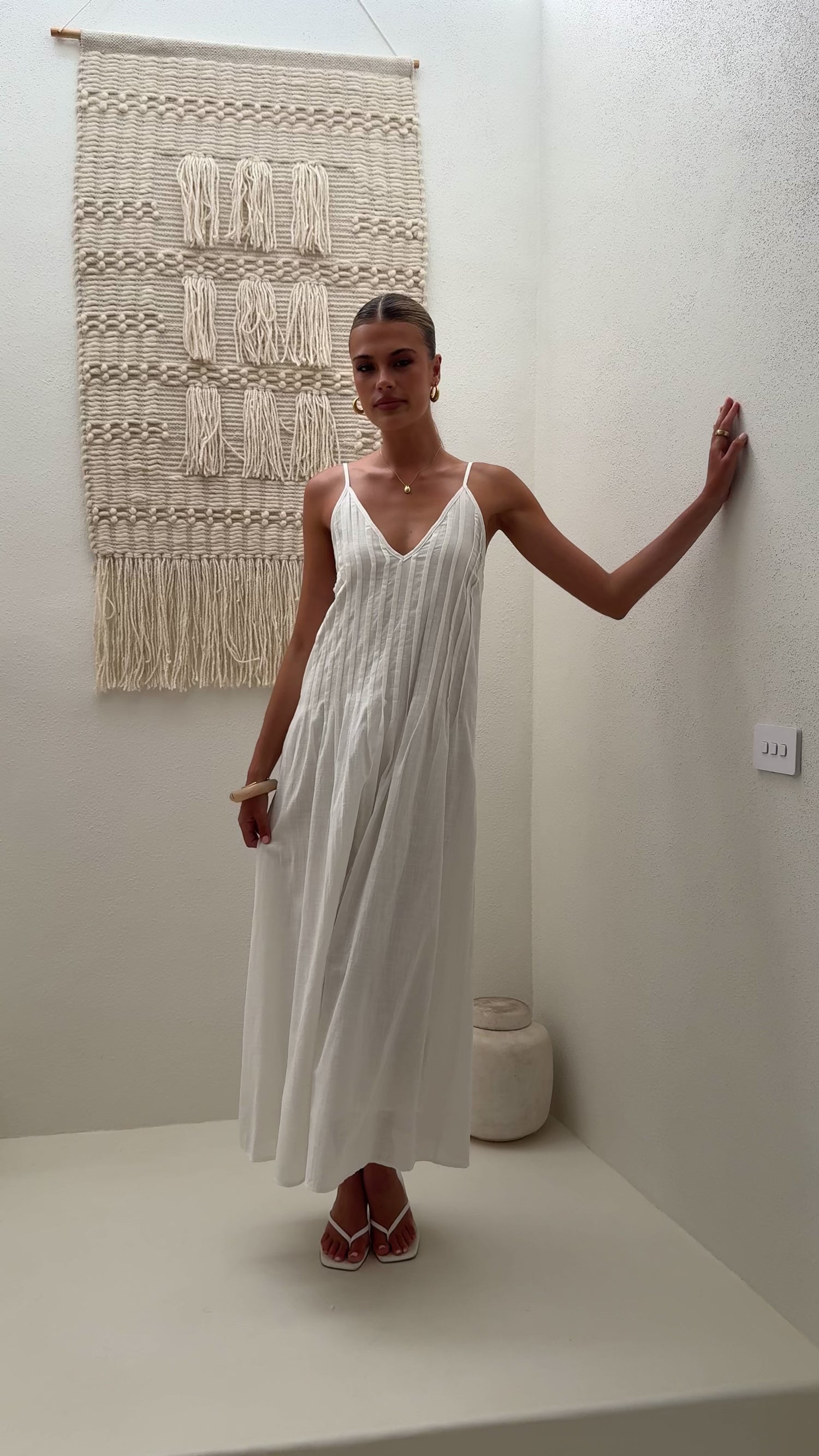 Aspen Maxi Dress - White - Billy J