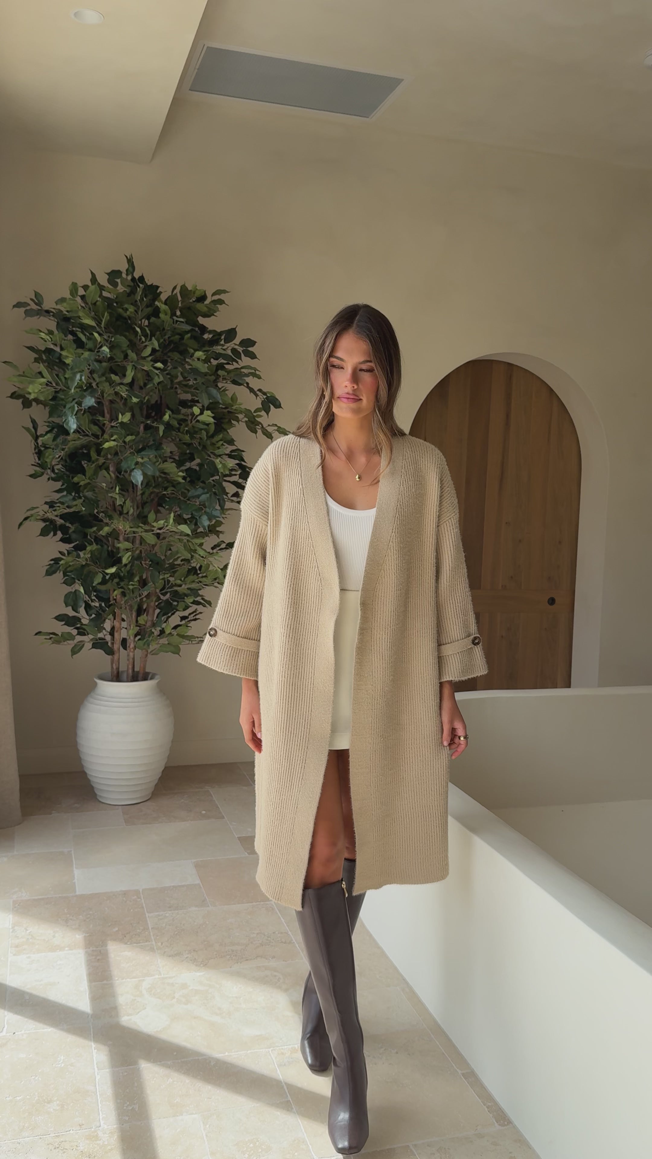 Load video: Tiana Coat - Chai - Billy J