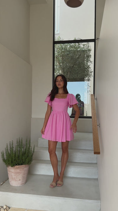 Load and play video in Gallery viewer, Pasha Mini Dress - Pink
