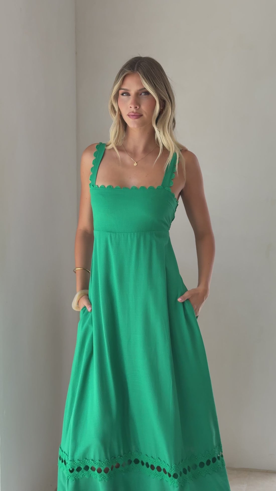 Libbie Maxi Dress - Green - Billy J