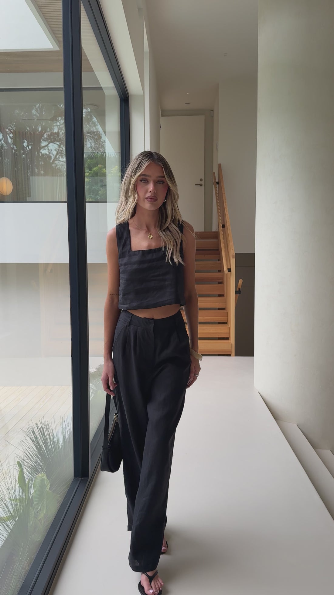 Jaylee Crop Top - Black - Billy J