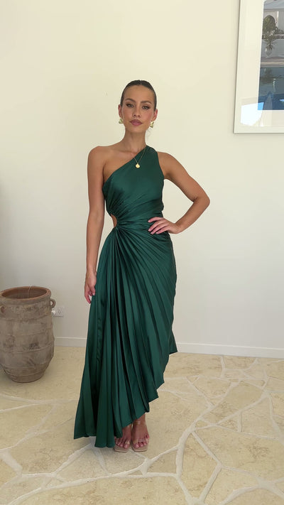 Load and play video in Gallery viewer, Olivia Maxi Dress - Forest Green
