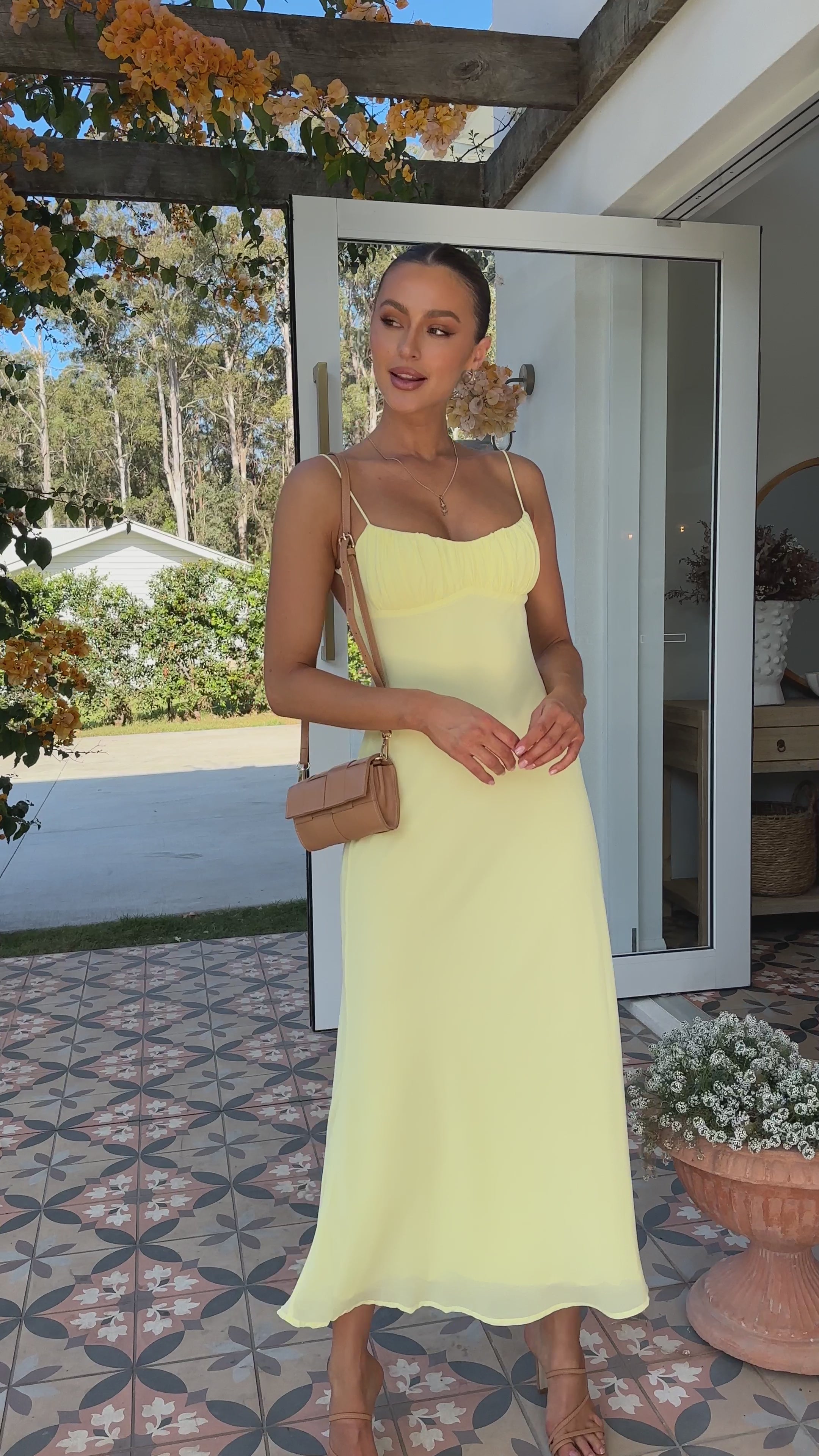 Margie Midi Dress - Yellow