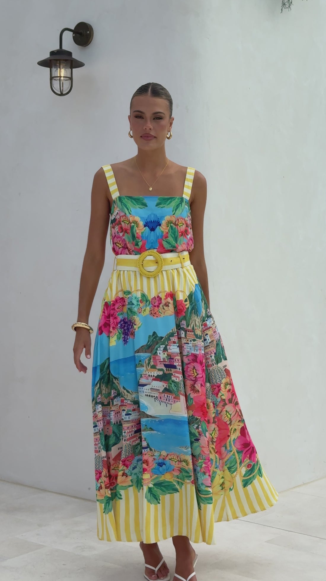 Kancy Maxi Skirt - Positano Lemon - Billy J