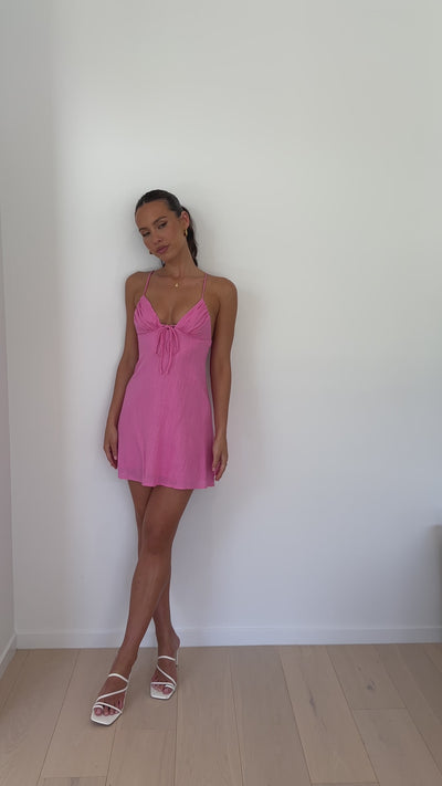 Load and play video in Gallery viewer, Coco Mini Dress - Pink
