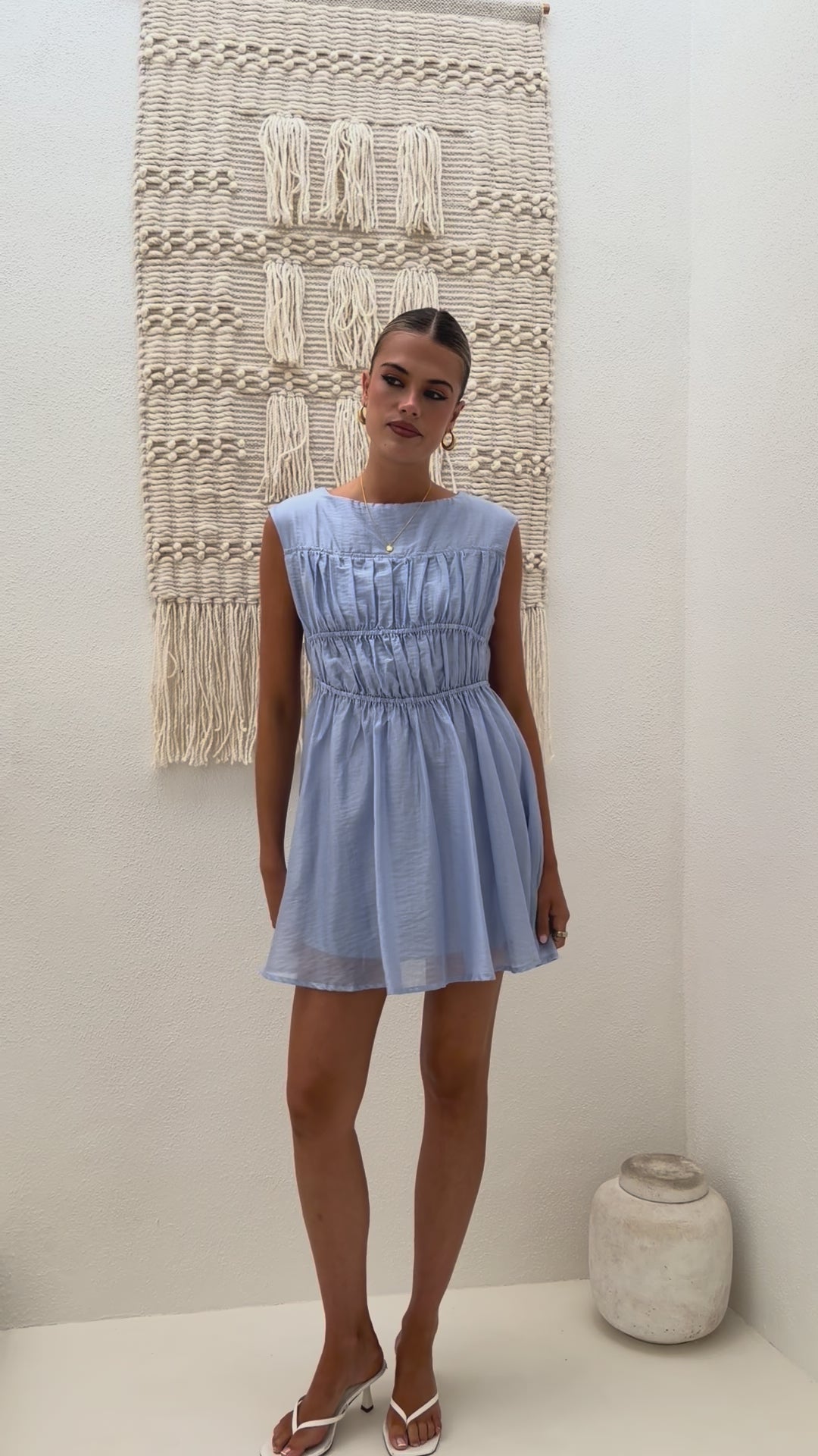 Masha Mini Dress - Blue - Billy J