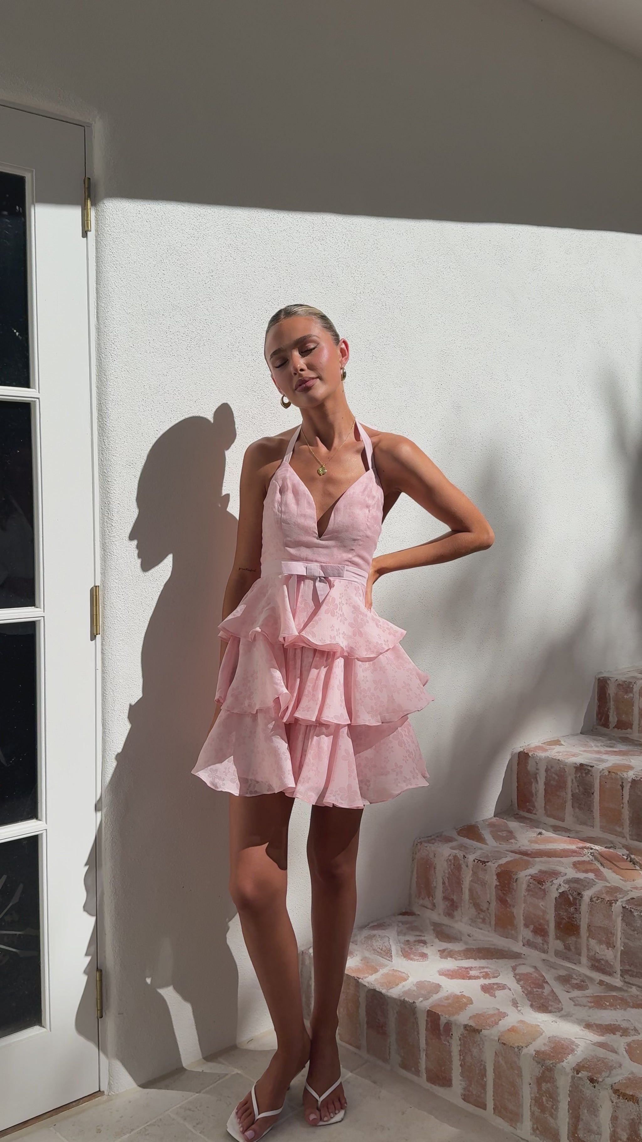 Riana Mini Dress - Blush - Billy J