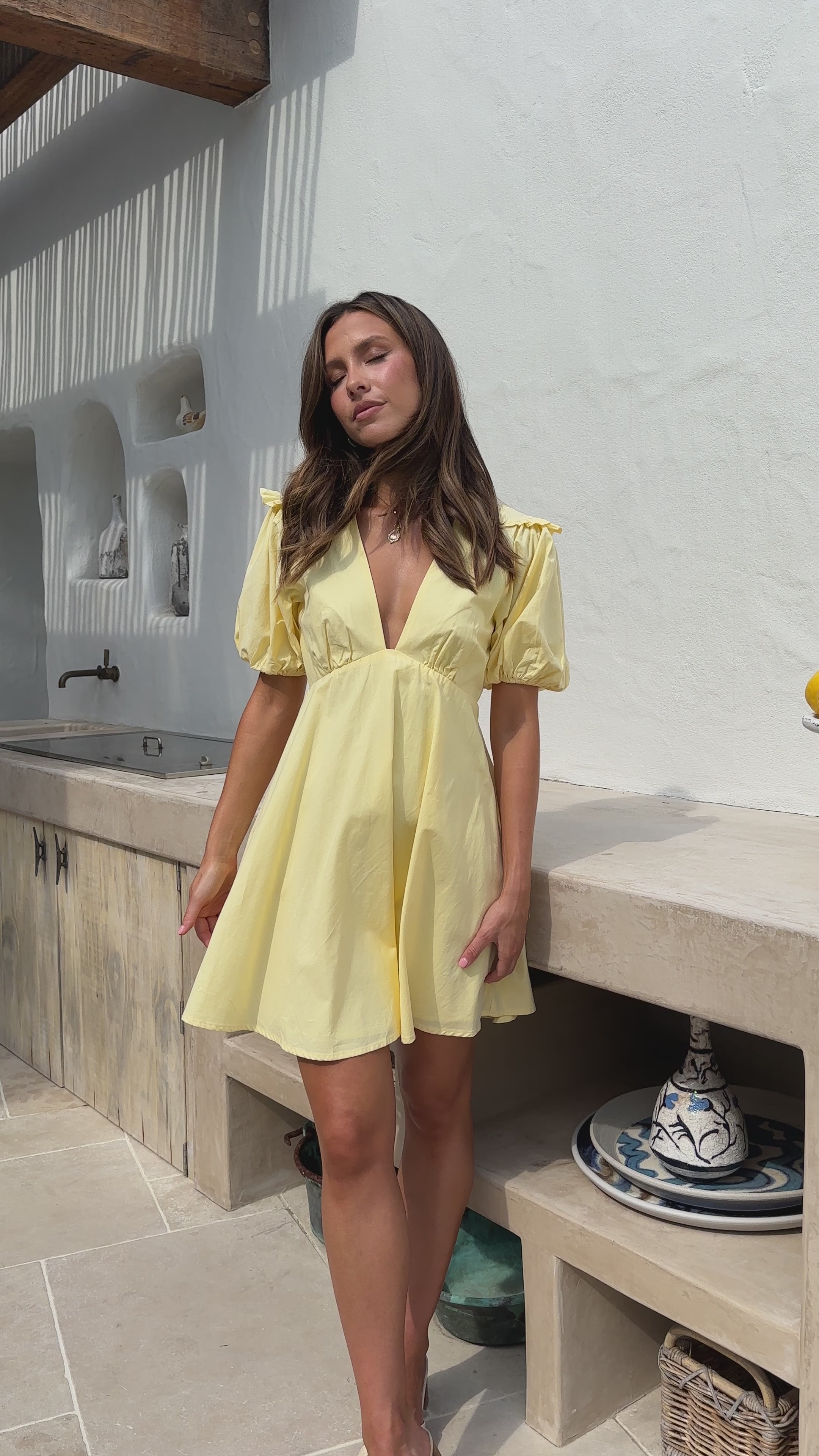 Celine Mini Dress - Yellow