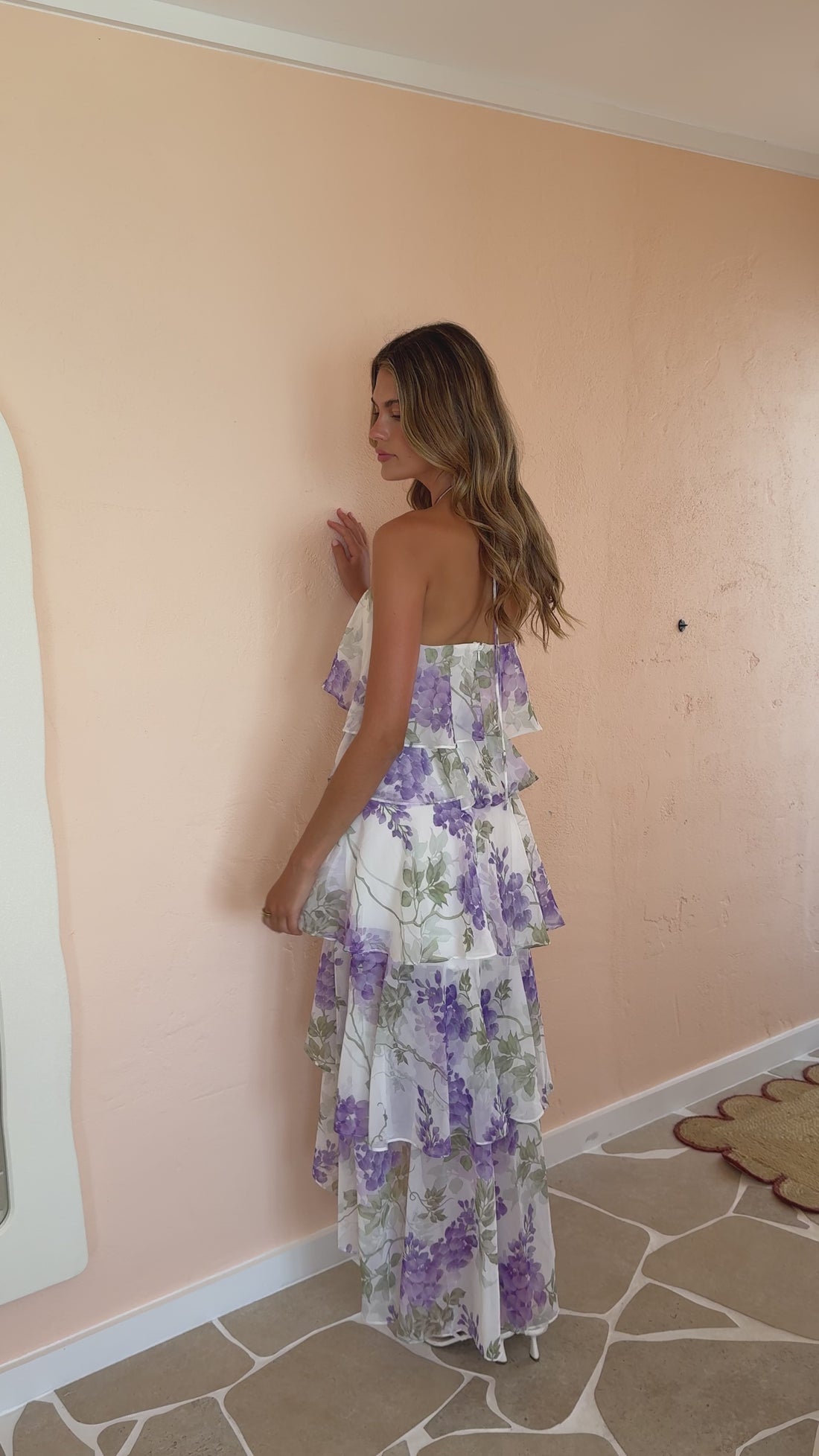 Soho Maxi Dress - Lilac Floral - Billy J