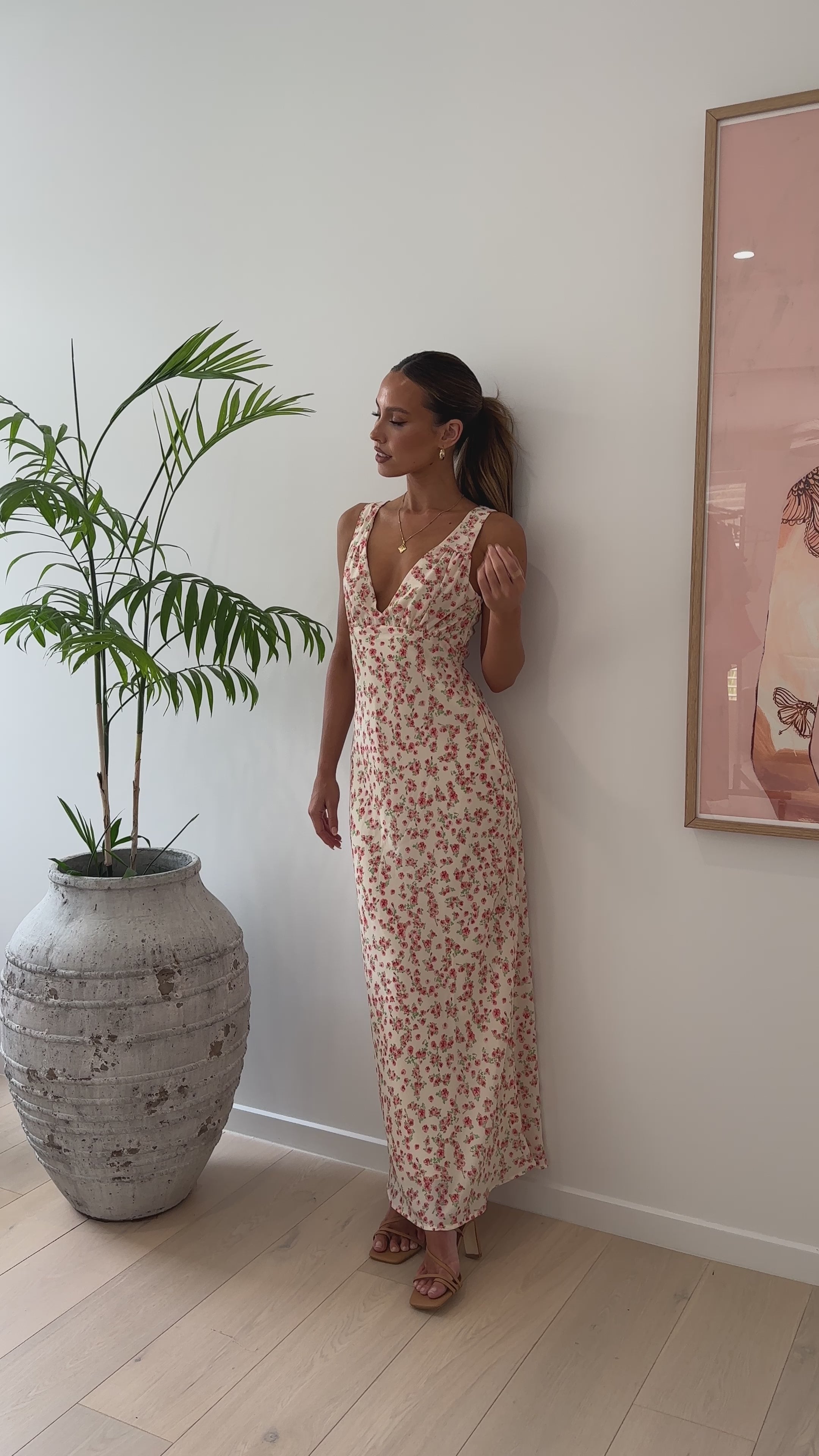 Andy Maxi Dress - Pink Floral