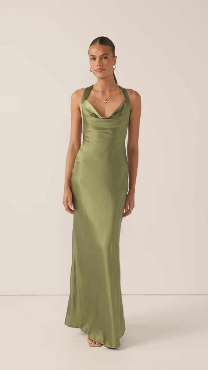 Eva Maxi Dress - Olive - Billy J