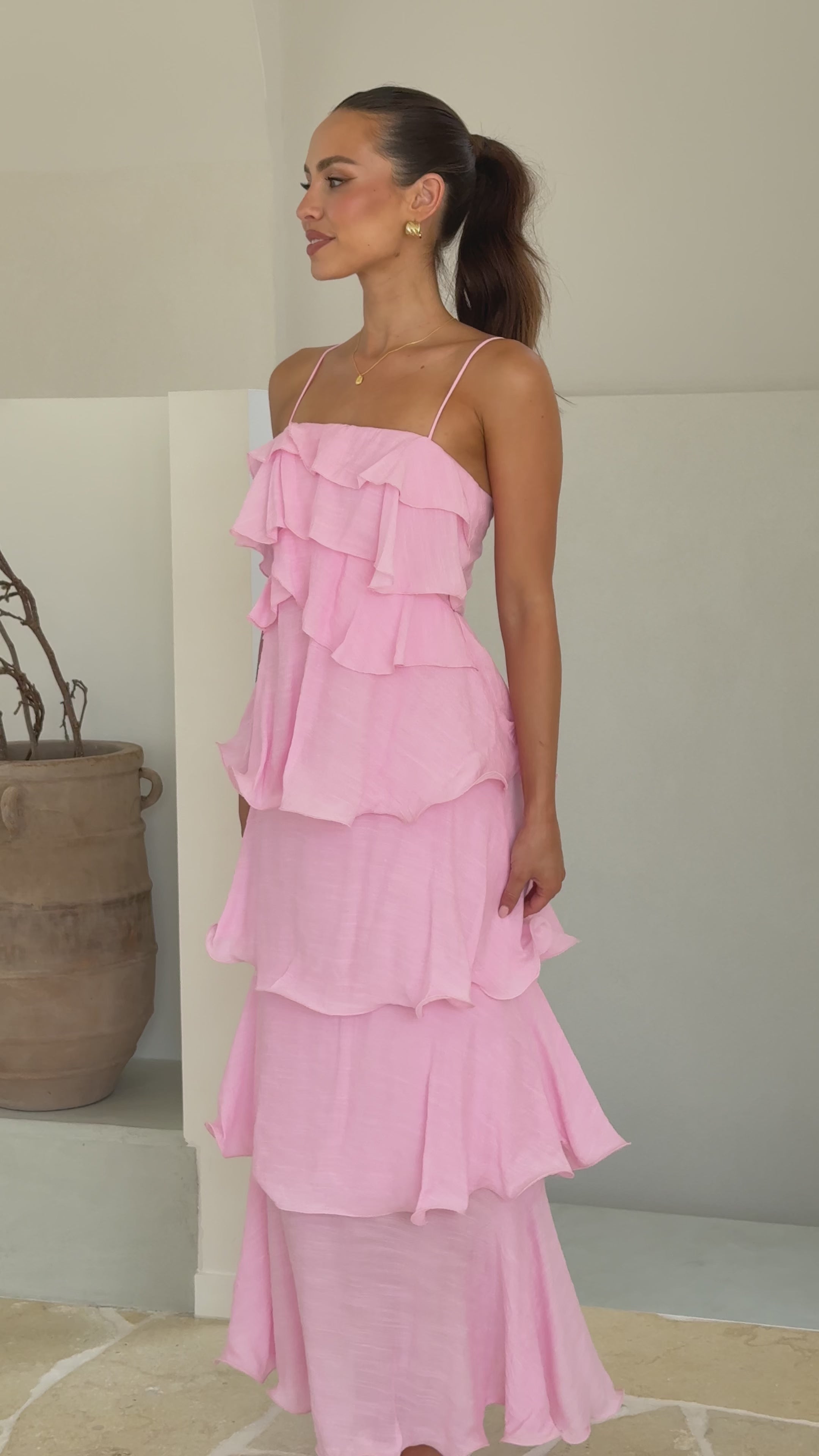 Brookie Maxi Dress - Pink - Billy J