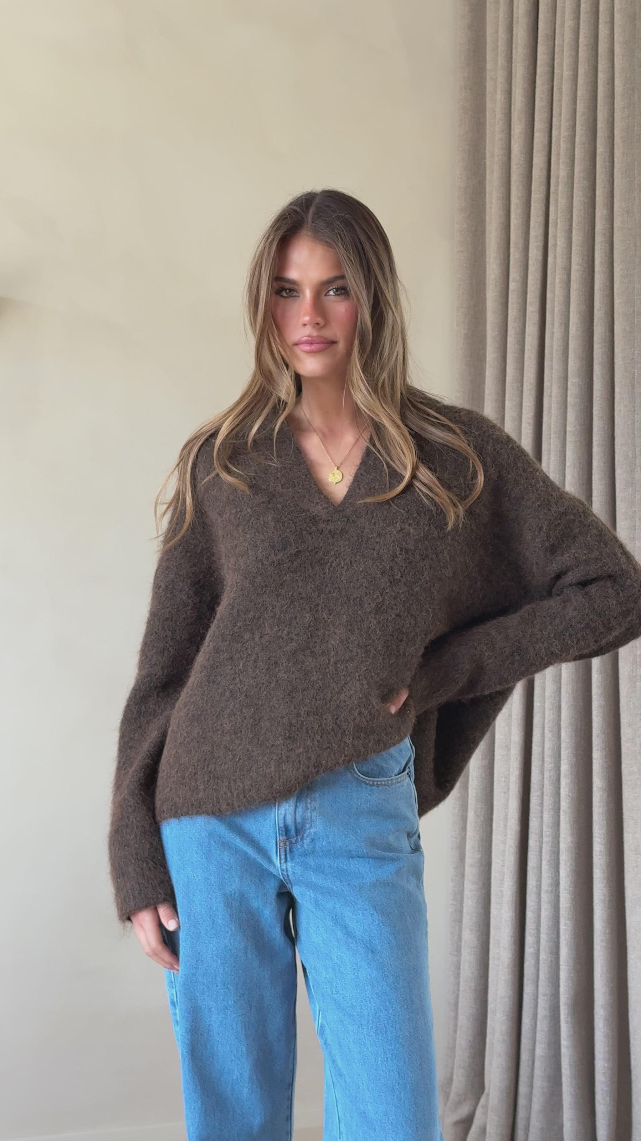 Kouvr Knit Sweater - Brown - Billy J