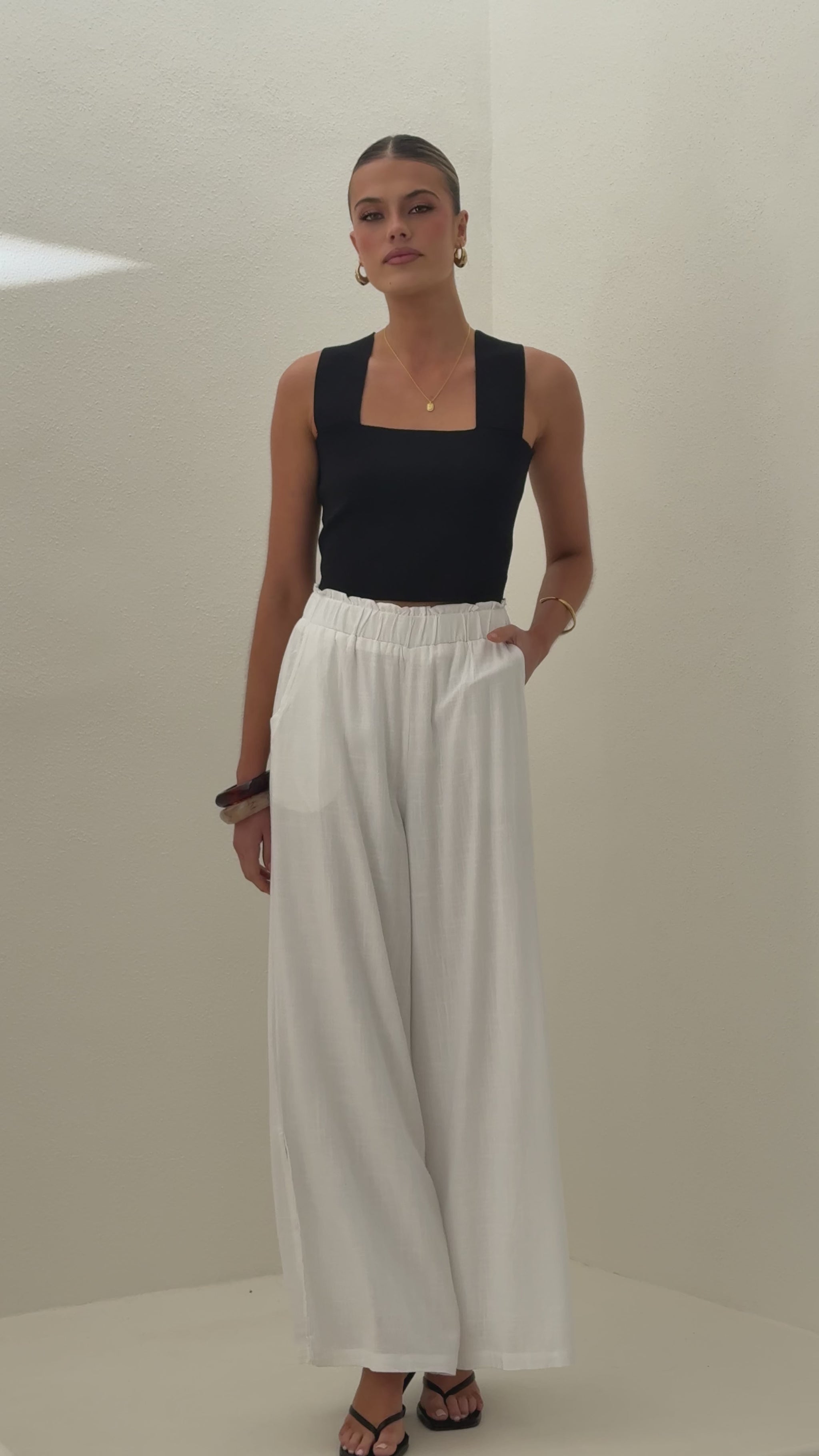 Janelle Pants - White - Billy J