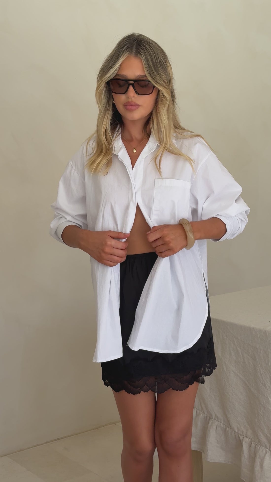 Davonne Lace Mini Skirt - Black - Billy J