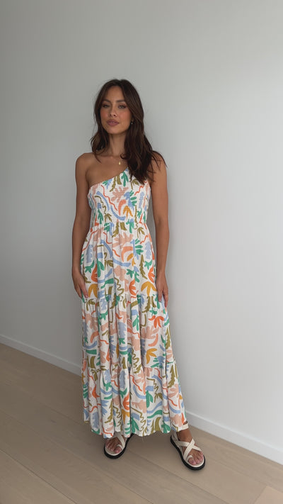 Load and play video in Gallery viewer, Jaci Midi Dress - Tierra Print
