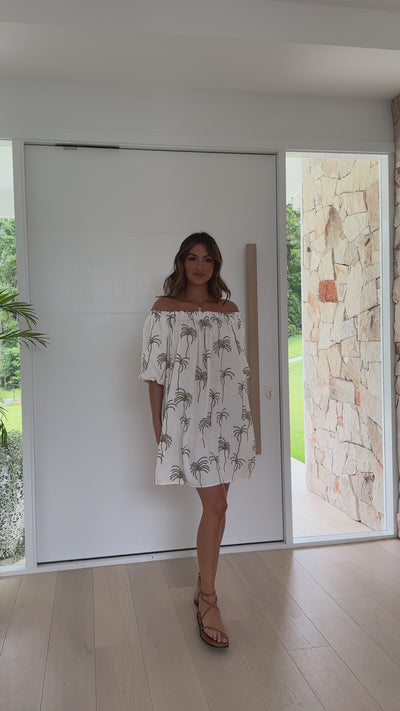 Load and play video in Gallery viewer, Zagiri Mini Smock Dress - Bangalow Print

