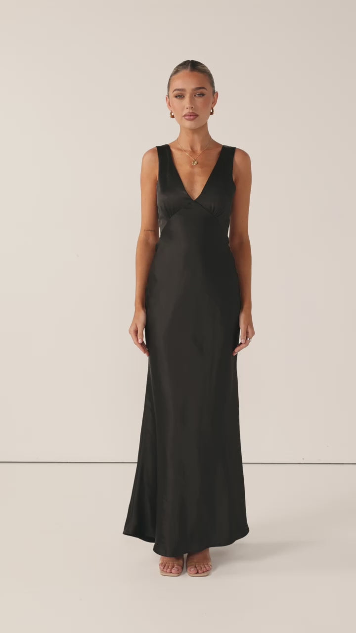 Sofia Maxi Dress - Black - Billy J