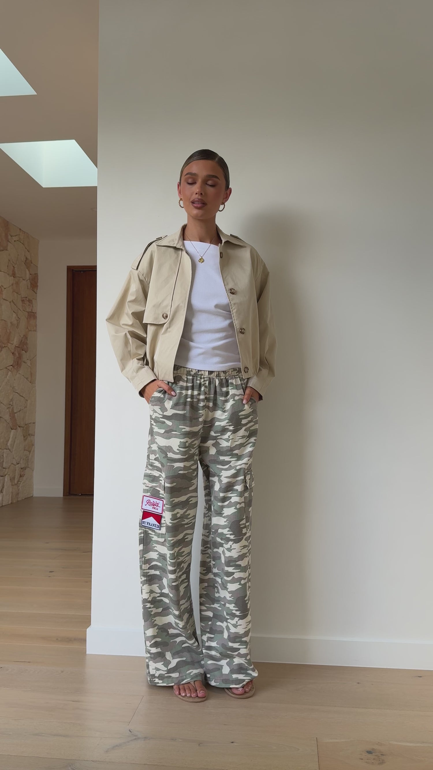 Jazzelle Cargo Pants - Light Camo - Billy J