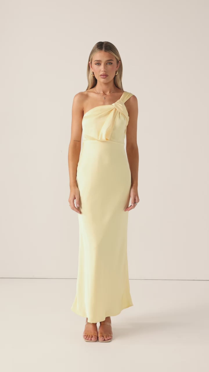 Load video: Greta Maxi Dress - Lemon - Billy J