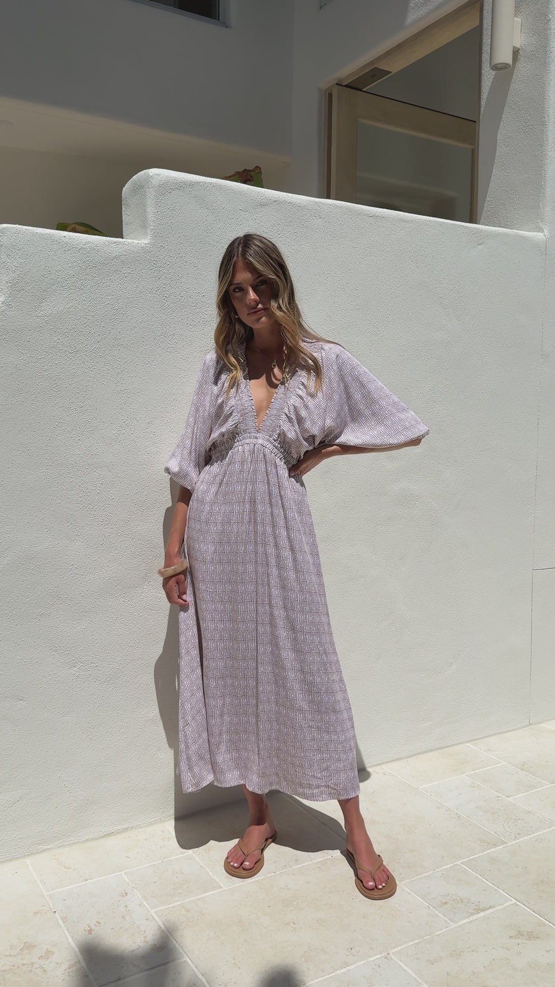 Camille Midi Dress - Atlas Print - Billy J