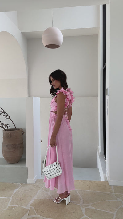 Load and play video in Gallery viewer, Galilhai Maxi Dress - Pink
