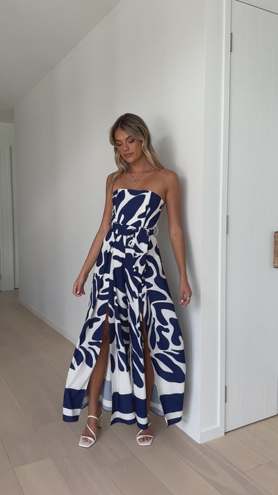Load and play video in Gallery viewer, Ichigo Jumpsuit - Navy Print
