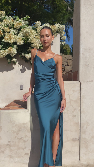 Load and play video in Gallery viewer, Ariana Maxi Dress - Teal
