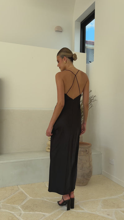 Load and play video in Gallery viewer, Ember Maxi Dress - Black
