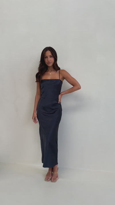 Load and play video in Gallery viewer, Keira Maxi Dress - Navy
