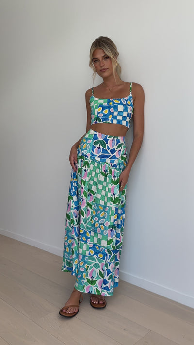 Load and play video in Gallery viewer, Mahlia Maxi Skirt - Menorca
