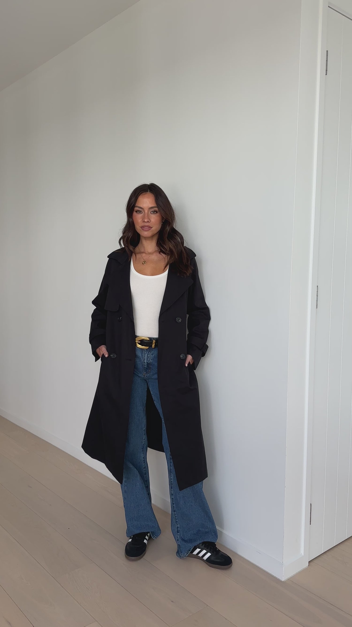 Byron Trench Coat - Black - Billy J