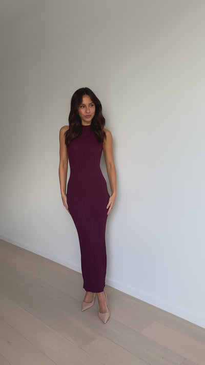 Load and play video in Gallery viewer, Pia Maxi Dress - Plum
