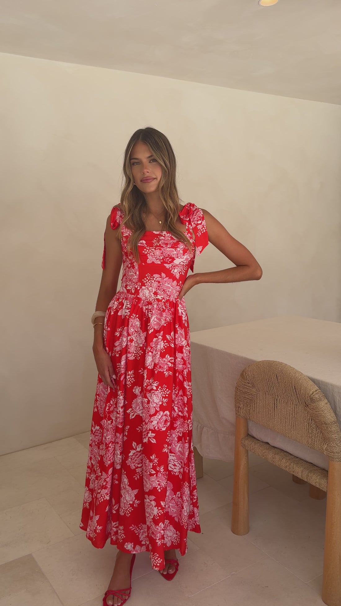 Haisley Mini Dress - Red Floral main image 0