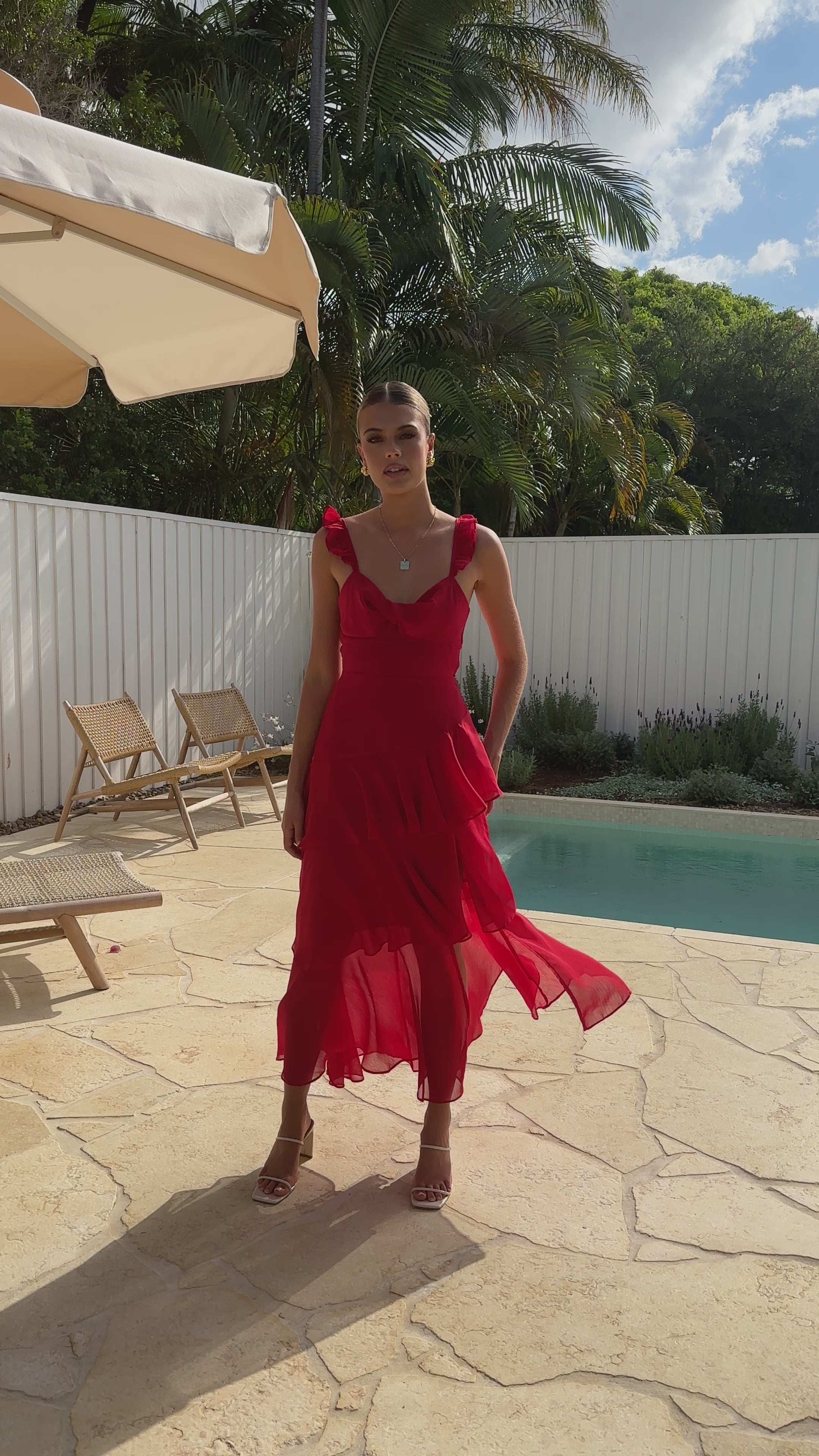 Achelle Maxi Dress - Red