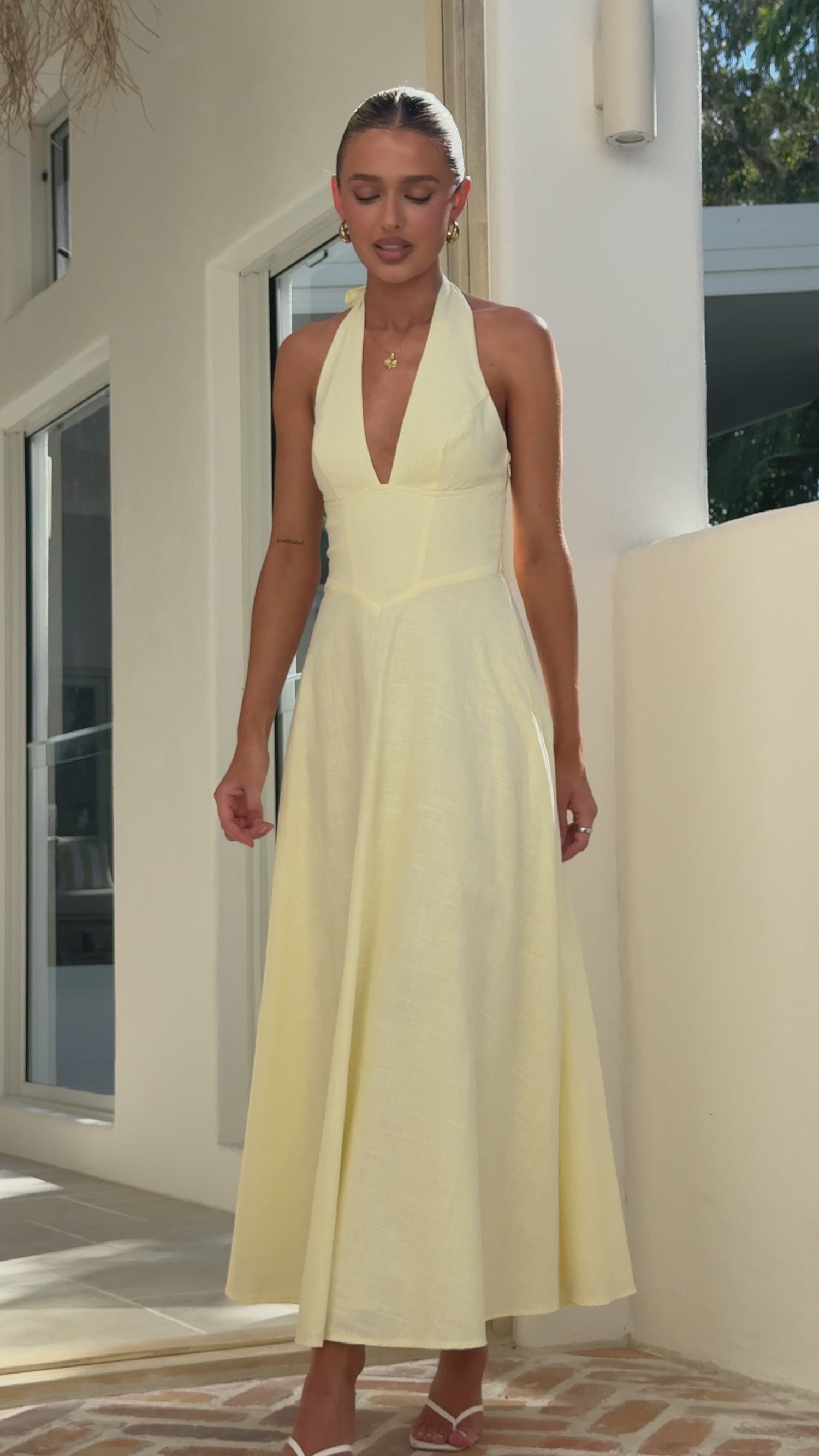 Skye Maxi Dress - Yellow - Billy J