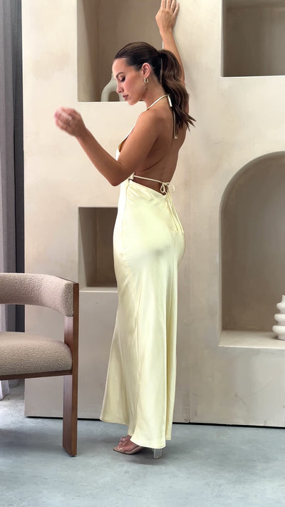 Load and play video in Gallery viewer, Soko Maxi Dress - Yellow
