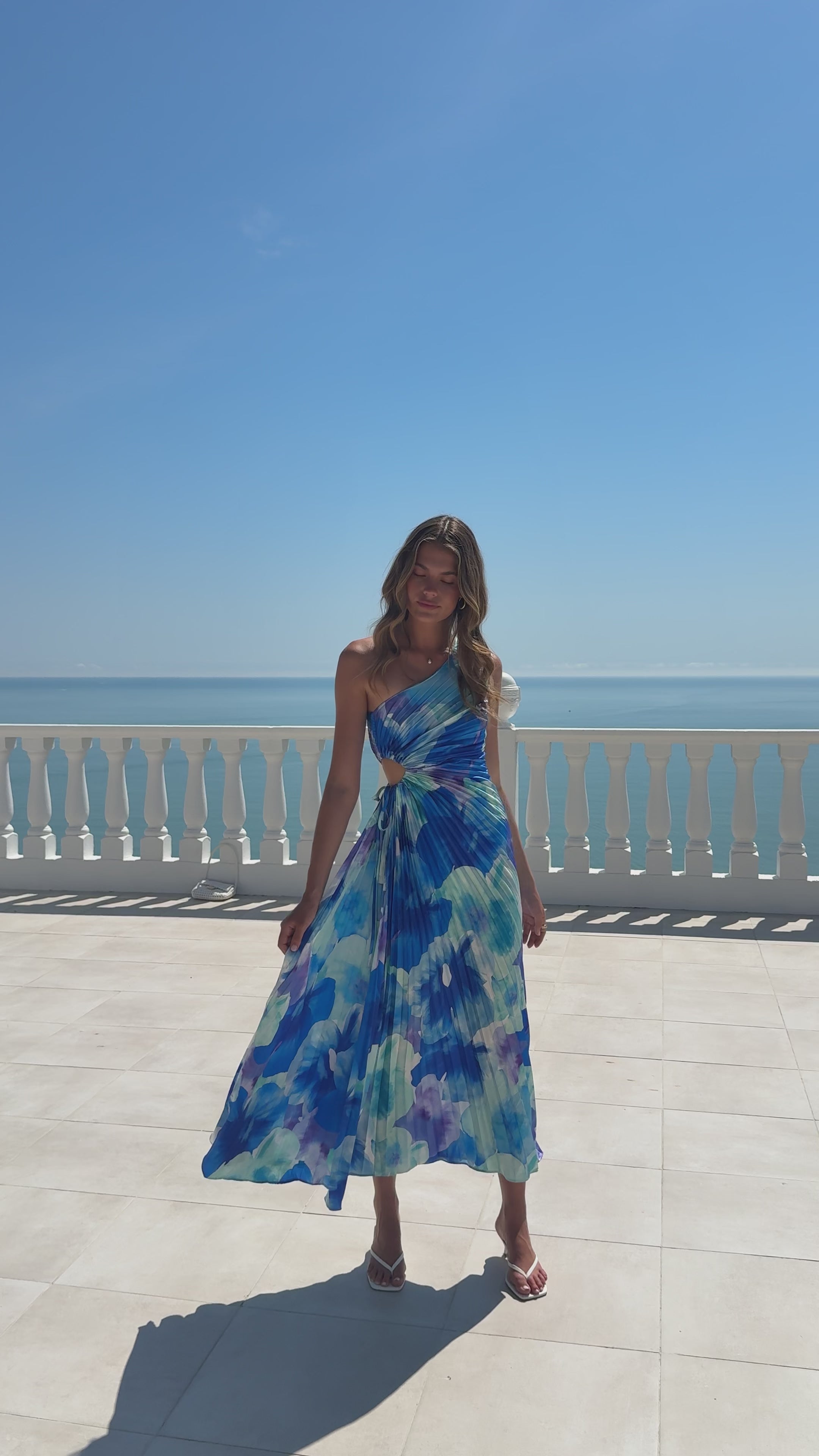 Load video: Laken Maxi Dress - Blue Floral - Billy J