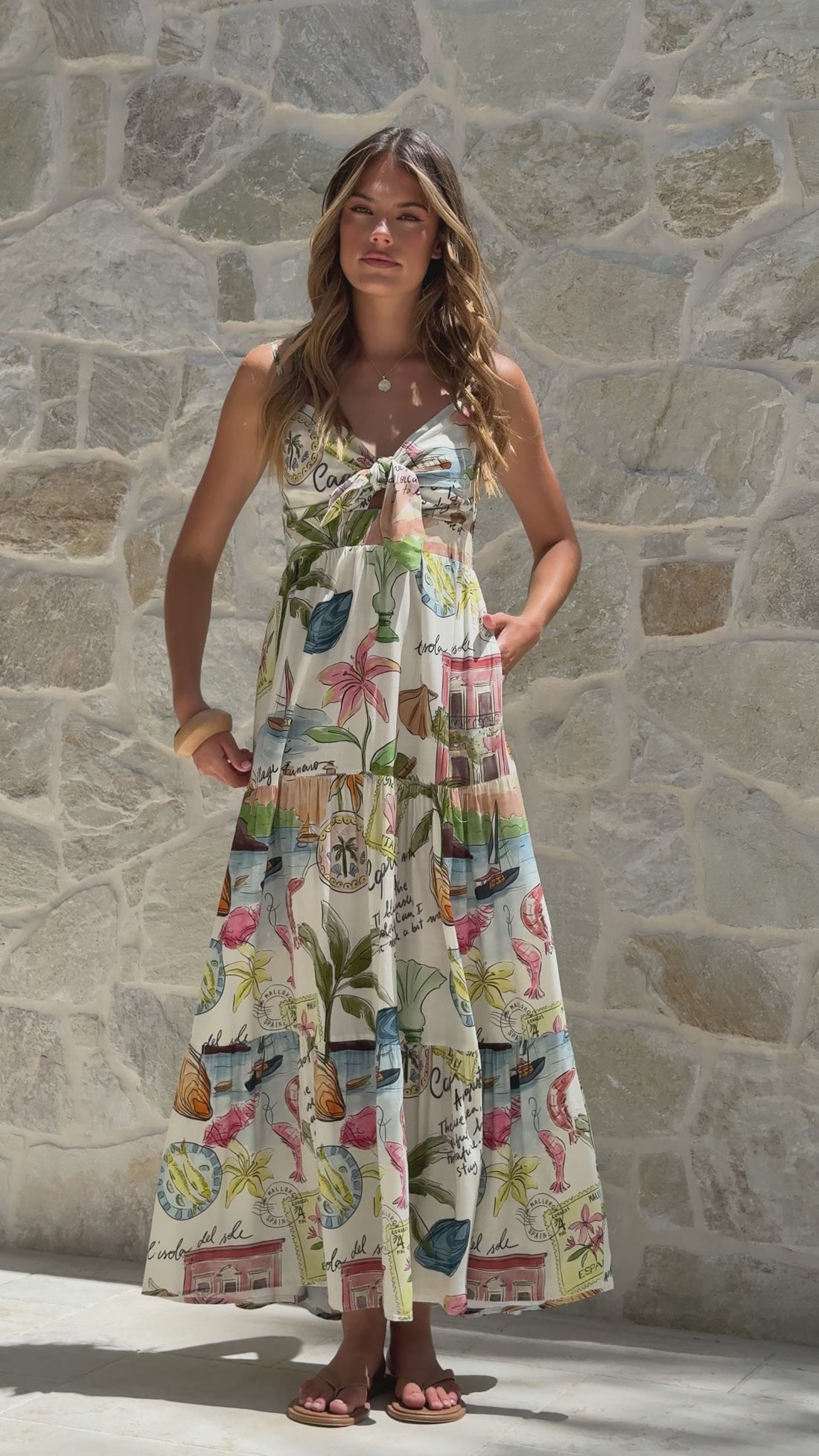 Carissa Maxi Dress - Capri Print - Billy J