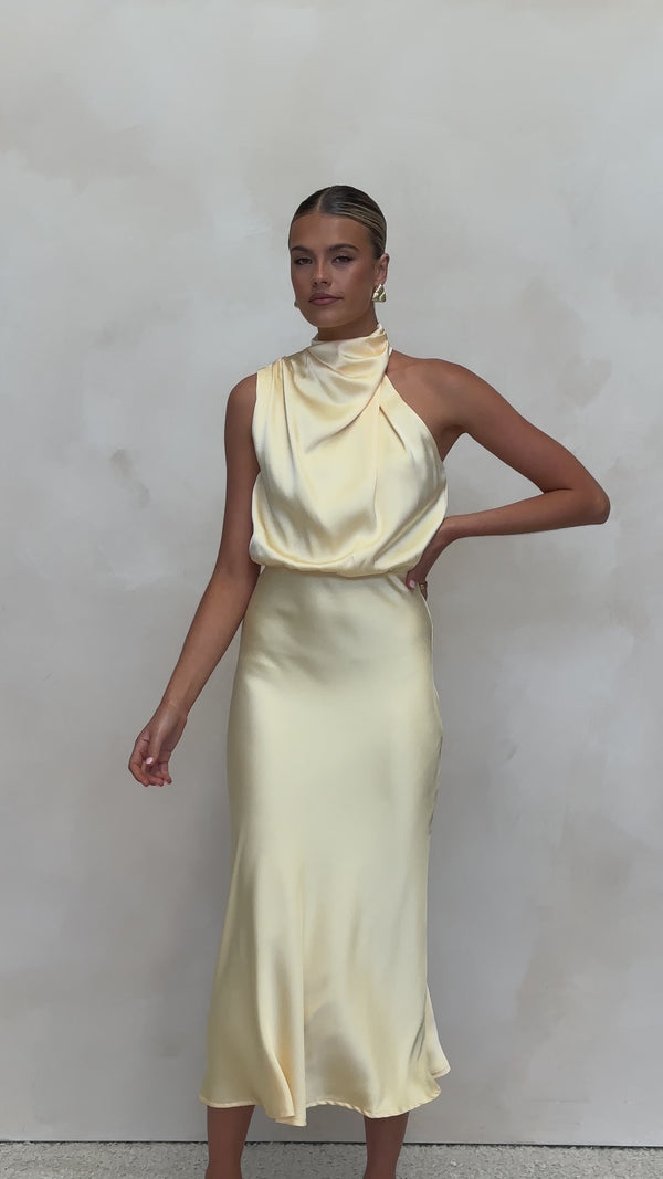 Esther Maxi Dress - Lemon - Billy J
