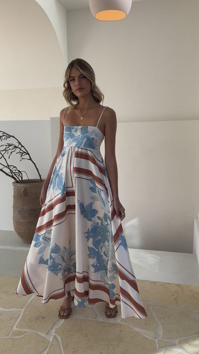 Load and play video in Gallery viewer, Kaethe Maxi Dress - Amore Print
