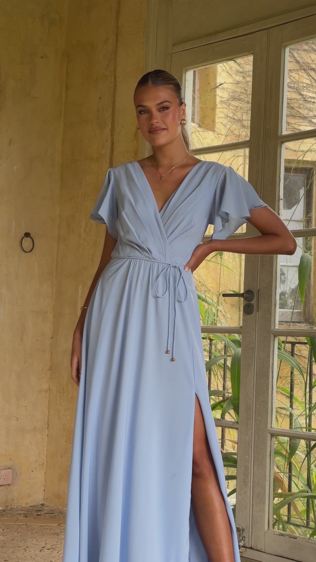Charlize Maxi Dress - Blue - Billy J