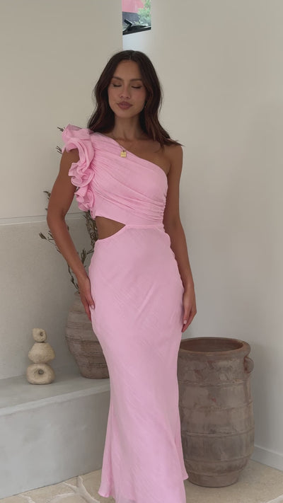 Load and play video in Gallery viewer, Amina Maxi Dress - Soft Pink
