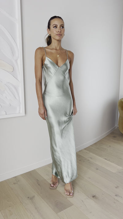 Load and play video in Gallery viewer, Gisella Maxi Dress - Sage
