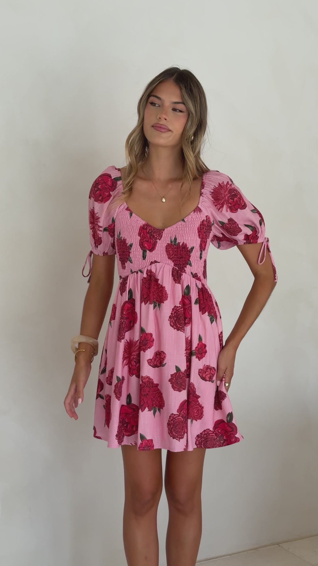 Tammy Mini Dress - Dahlia Rouge - Billy J