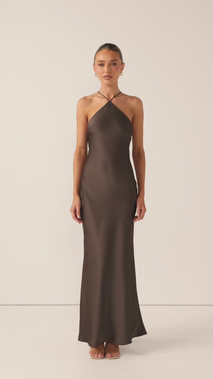 Chiara Maxi Dress - Espresso - Billy J