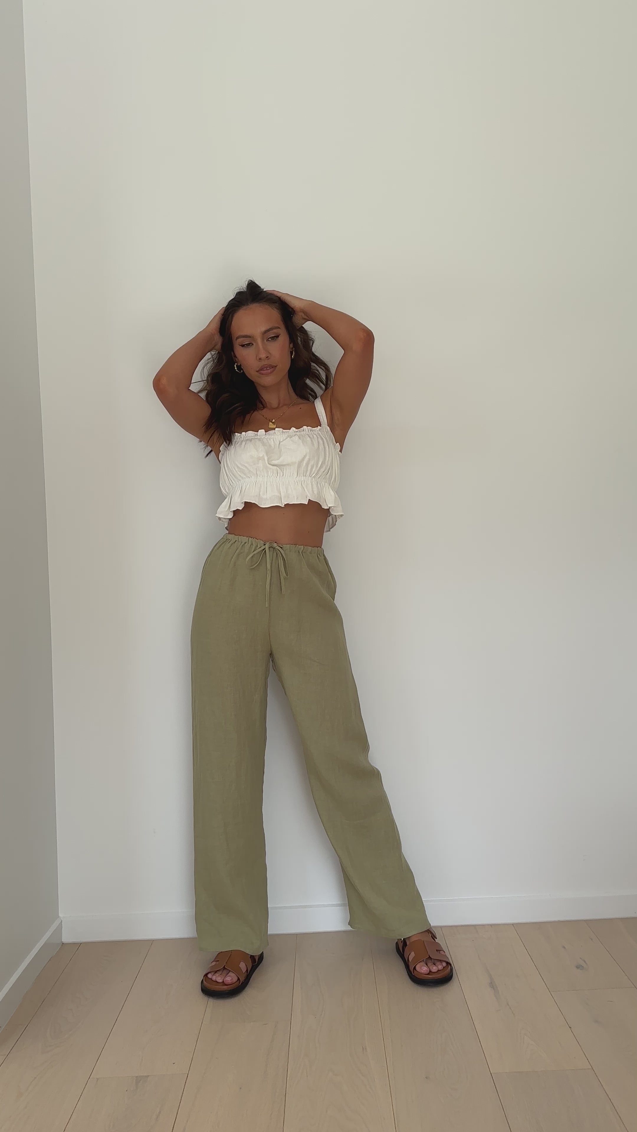 Load video: Maliena Pants - Sage - Billy J